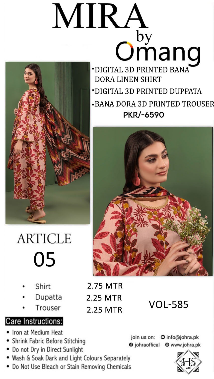 BANA DORA LINEN PEACH