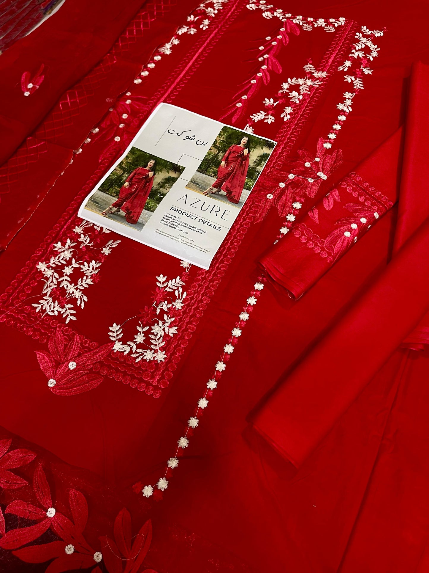AZURE Luxury lawn Suit