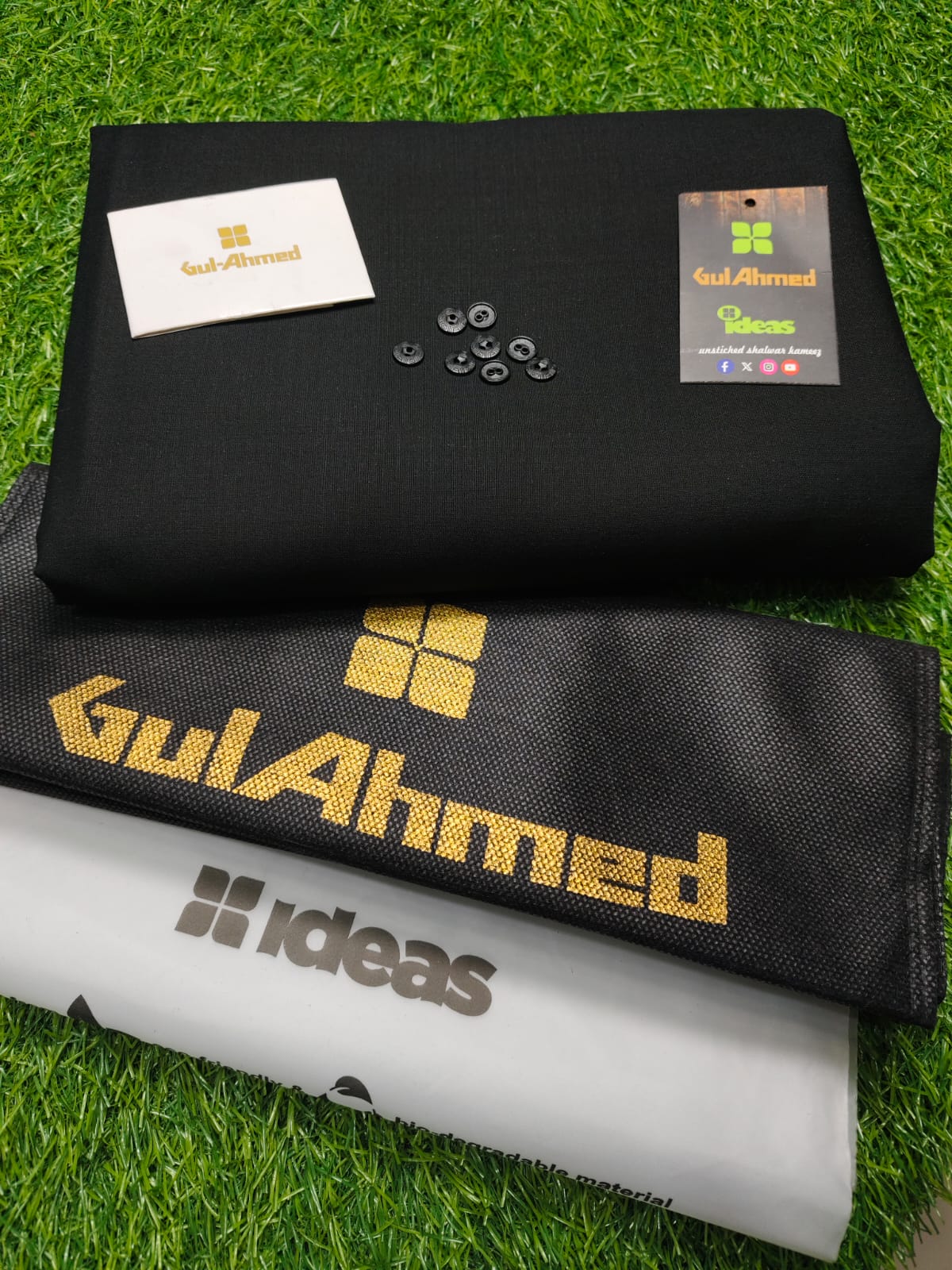 Gul Ahmad Prime Suiting (Jet Black)