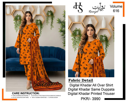 KHADDAR Orange black