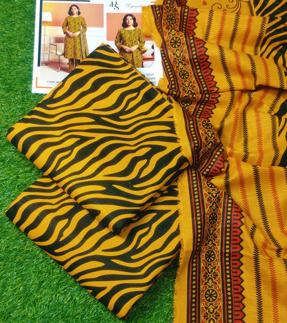 KHADDAR Mustard Zebra