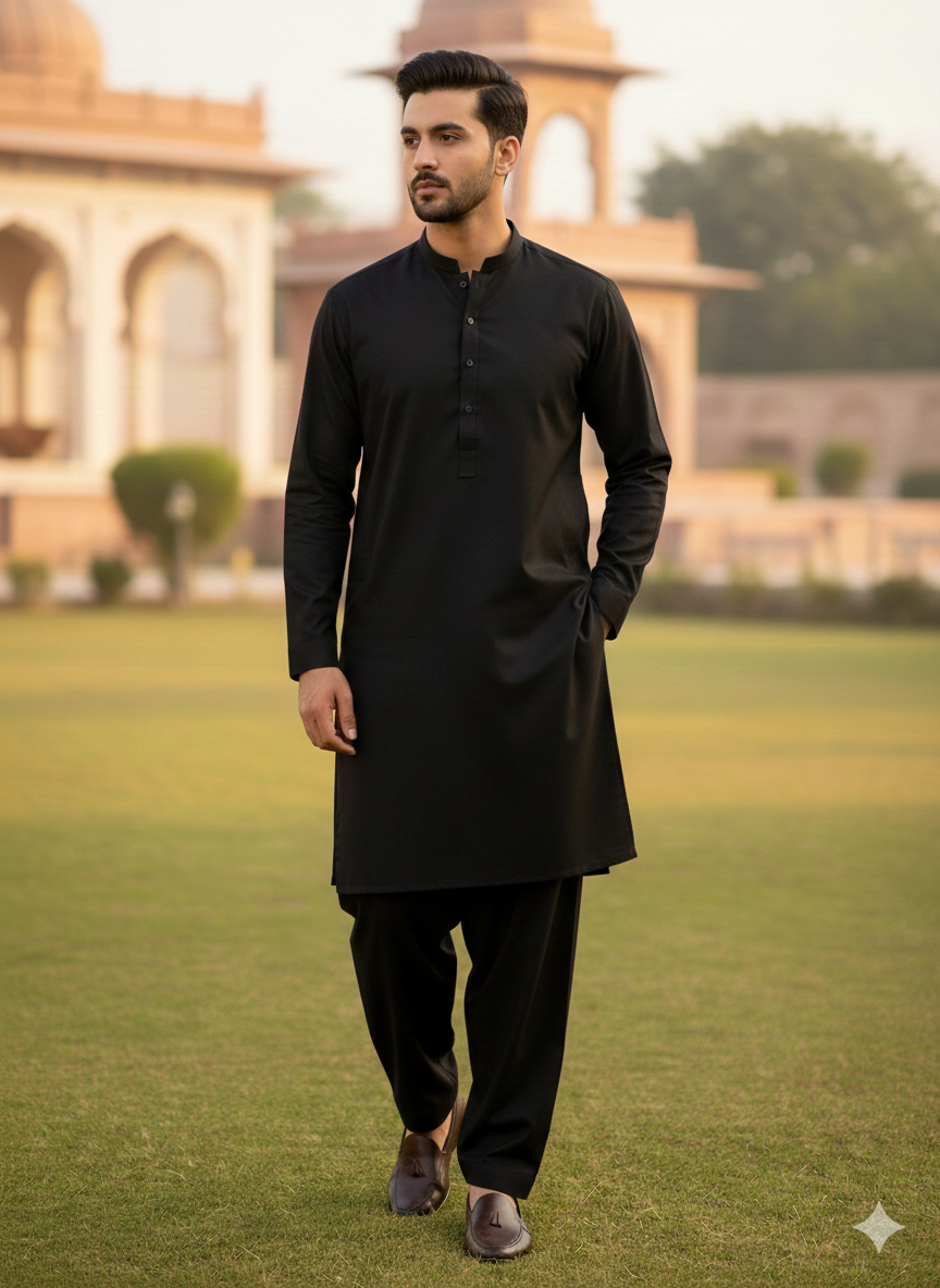Gul Ahmad Prime Suiting (Jet Black)