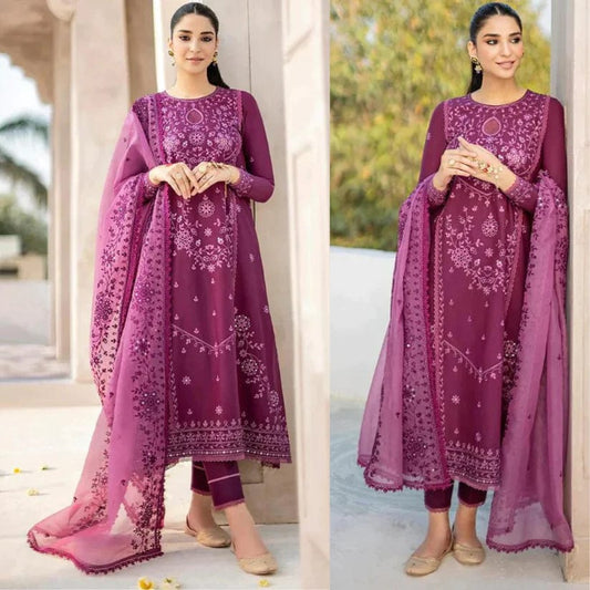 Cross stitch Luxury lawn Suit