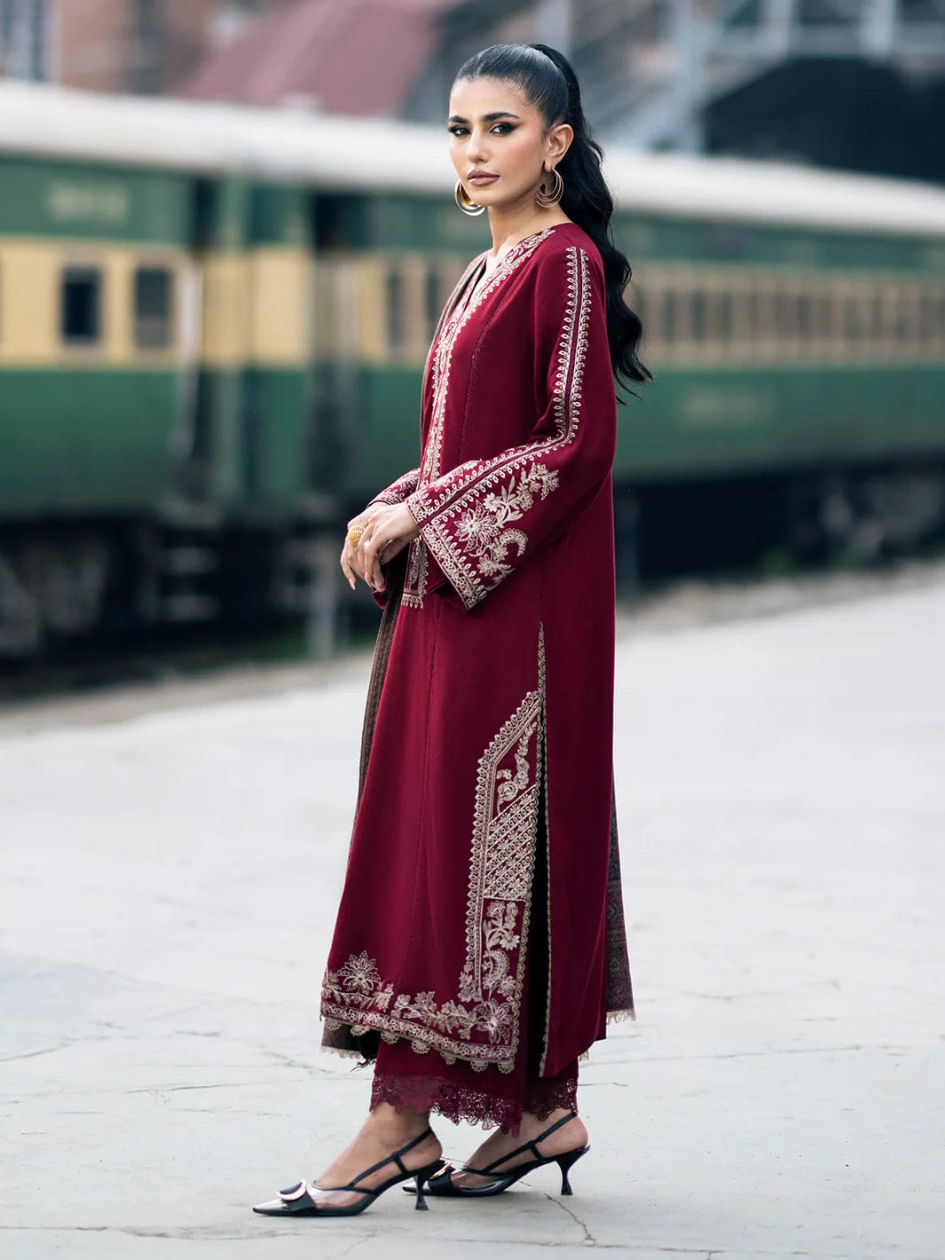 Izel embroidered Dhanak